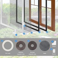 Нова Магнитна мрежа против насекоми мухи за прозорци/130x150 см, снимка 9 - Други стоки за дома - 41445347