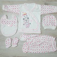 Турски бебешки комплект за изписване 5 части 100% памук, снимка 3 - Комплекти за бебе - 40286071