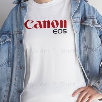 Тениска с декоративен печат - Canon EOS, снимка 5 - Тениски - 44164761