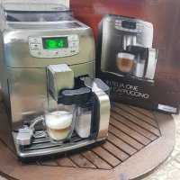 Каферобот Saeco Intelia EVO One Touch Cappuccino Inox. Обслужен изцяло, снимка 2 - Кафемашини - 42180849