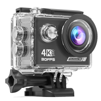 Екшън камера C16 – 4K/30fps с външен микрофон WIFI и дистанционно /SPK063/, снимка 5 - Камери - 44513261