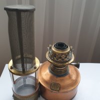 Стара медна корабна газова лампа, снимка 4 - Антикварни и старинни предмети - 41058586