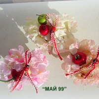 Мини кошничка с цъфнал пролетен клон, снимка 3 - Подаръци за жени - 44443824