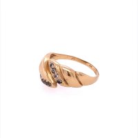 Златен дамски пръстен 2,87гр. размер:53 14кр. проба:585 модел:19528-2, снимка 2 - Пръстени - 42278943