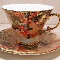 Чаши за кафе и чай с цветя - костен порцелан, снимка 13 - Подаръци за жени - 35121314
