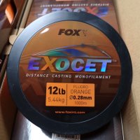 Влакно FOX Exocet Fluoro Orange Mono 1000м., снимка 2 - Макари - 33167346