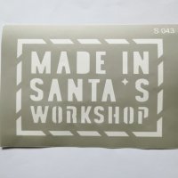 Самозалепващ шаблон Made in Santa's workshop S043 скрапбук декупаж, снимка 2 - Други - 42113239