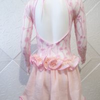 Розова детска рокля за спортни танци, снимка 5 - Детски рокли и поли - 44421226