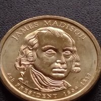 Възпоменателна монета 1 долар JAMES MADISON 4 президент на САЩ (1809-1817) за КОЛЕКЦИЯ 37754, снимка 4 - Нумизматика и бонистика - 40765102