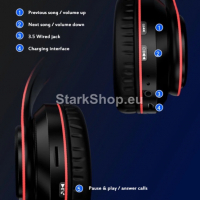 RGB Безжични Bluetooth Слушалки, снимка 1 - Слушалки и портативни колонки - 36285815