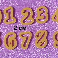 2 см цифри числа пластмасови резци форми за фондан тесто украса декор торта, снимка 1 - Форми - 35709819
