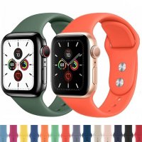 Силиконова каишка за Apple Watch 6 / SE / 5 / 4 40mm 44mm / 38 42, снимка 6 - Смарт гривни - 34400052