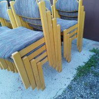 Стифиращи дървени столове , снимка 1 - Столове - 41018629