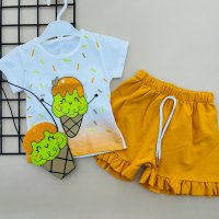 Комплект от блузка, панталонки и чантичка, снимка 3 - Детски комплекти - 41291145