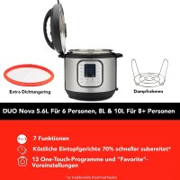 Instant Pot DUO NOVA 9.5L, снимка 4 - Мултикукъри - 41861499