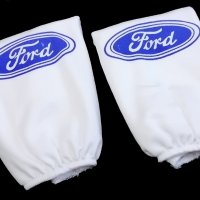 Автомобилни калъфки за наглавници (2бр. К-Т) За Ford Форд / Бял Цвят Универсален и Еластичен Модел, снимка 2 - Аксесоари и консумативи - 40939534