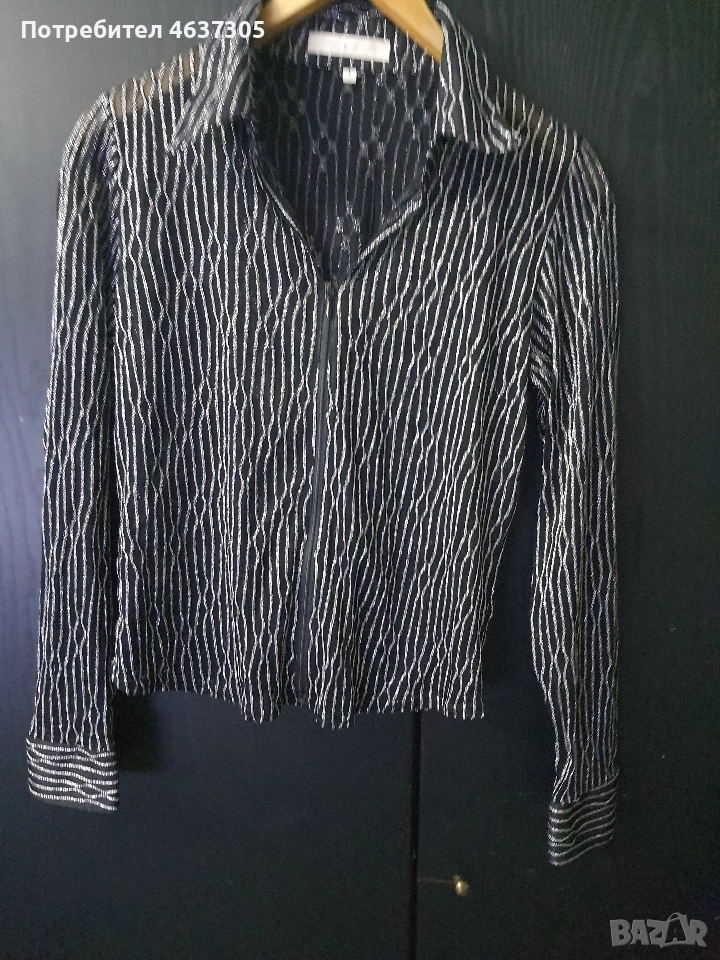 маркова транспаратна сребриста блуза, снимка 1