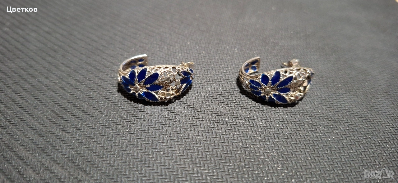 Сребърни обеци модел 2007 година, снимка 1