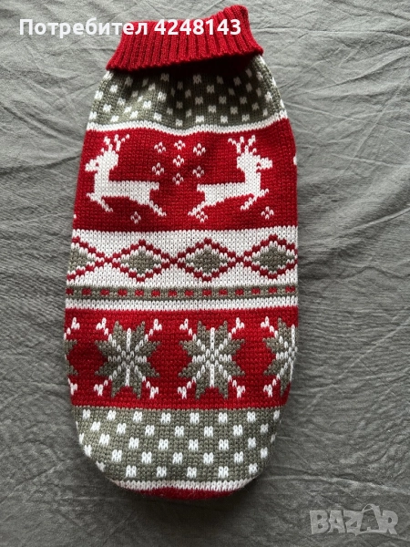 Коледен пуловер за домашен любимец , снимка 1