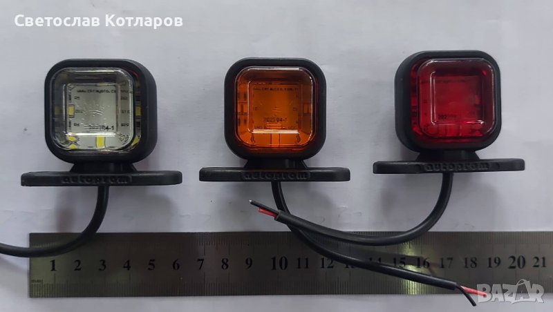 габарит мини квадрат диоден диод 12 24 волта , снимка 1