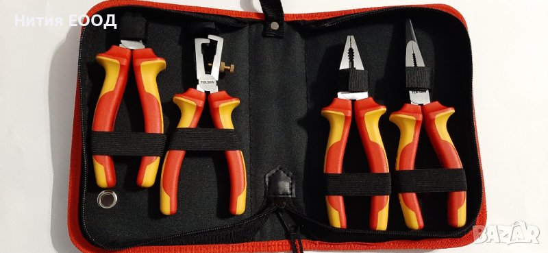 Комплект изолирани клещи Tolsen VDE, 1000V, 4 бр., снимка 1