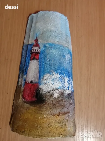 Рисувана керемида фар, снимка 1