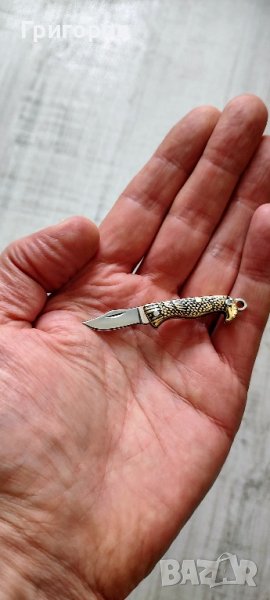 Колекционерско Бронзово мини ножче нож ножка ! Ръчна изработка !!!, снимка 1