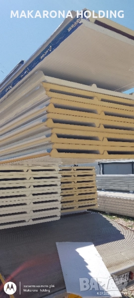 Термопанели за стена и покрив бели 4см дебелина , снимка 1