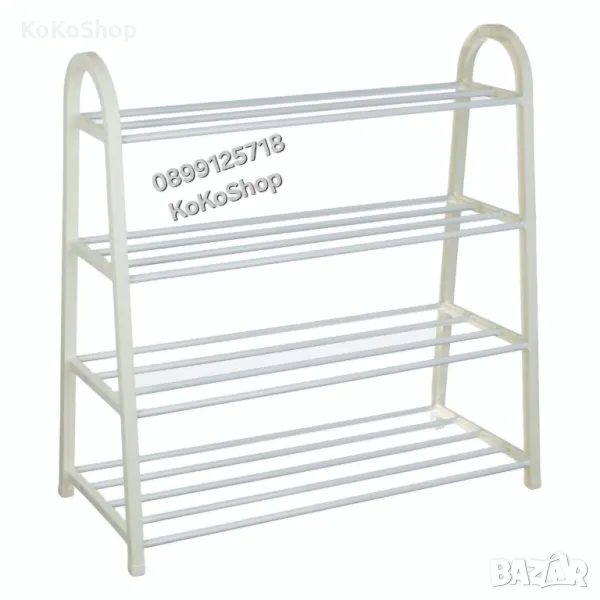 Бяла етажерка за обувки-61x28x64 см./етажерка за обувки/органайзер за обувки/стелаж за обувки, снимка 1