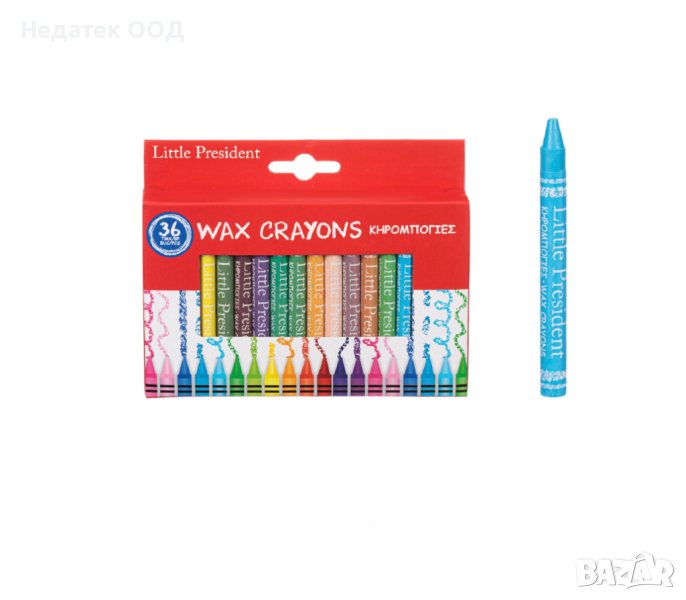 Пастели тънки различни цветове, Little President ,36 бр., снимка 1