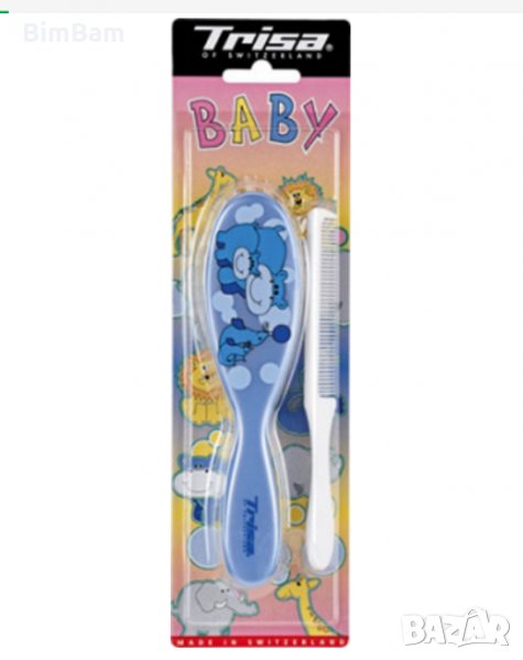 Комплект - бебешка четка и гребен за коса Trisa, снимка 1