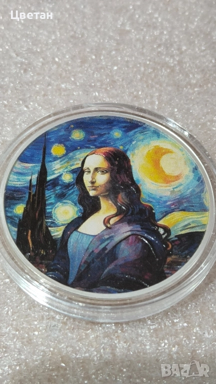 Сребърна монета ,Мона Лиза, снимка 1