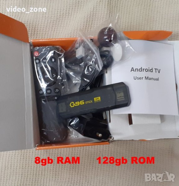 ANDROID11 4К Wifi TV stick 8gb RAM  128gb ROM Смарт ТВ приставка, снимка 1