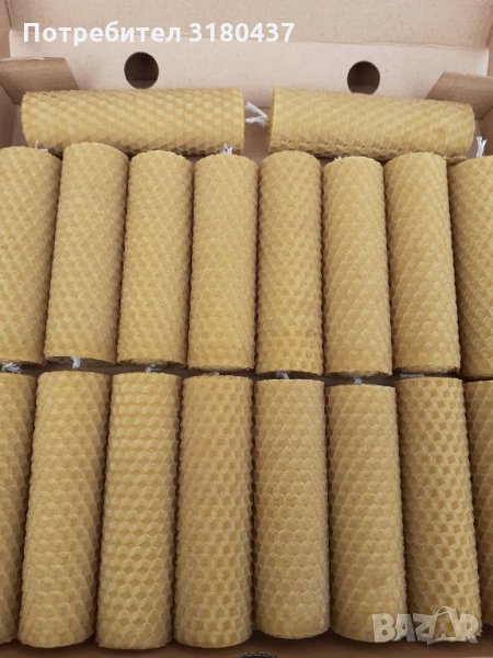 Навити восъчни свещи, прави, малки, в комплекта 18 бр, снимка 1