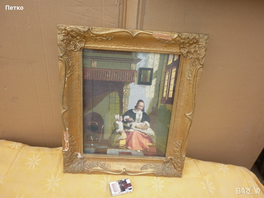 Голям  автентичен  гоблен, снимка 1