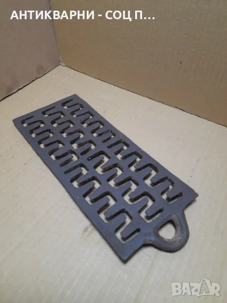 Стара Чугунена Скара За Печки Тегло 1.200кг., снимка 1