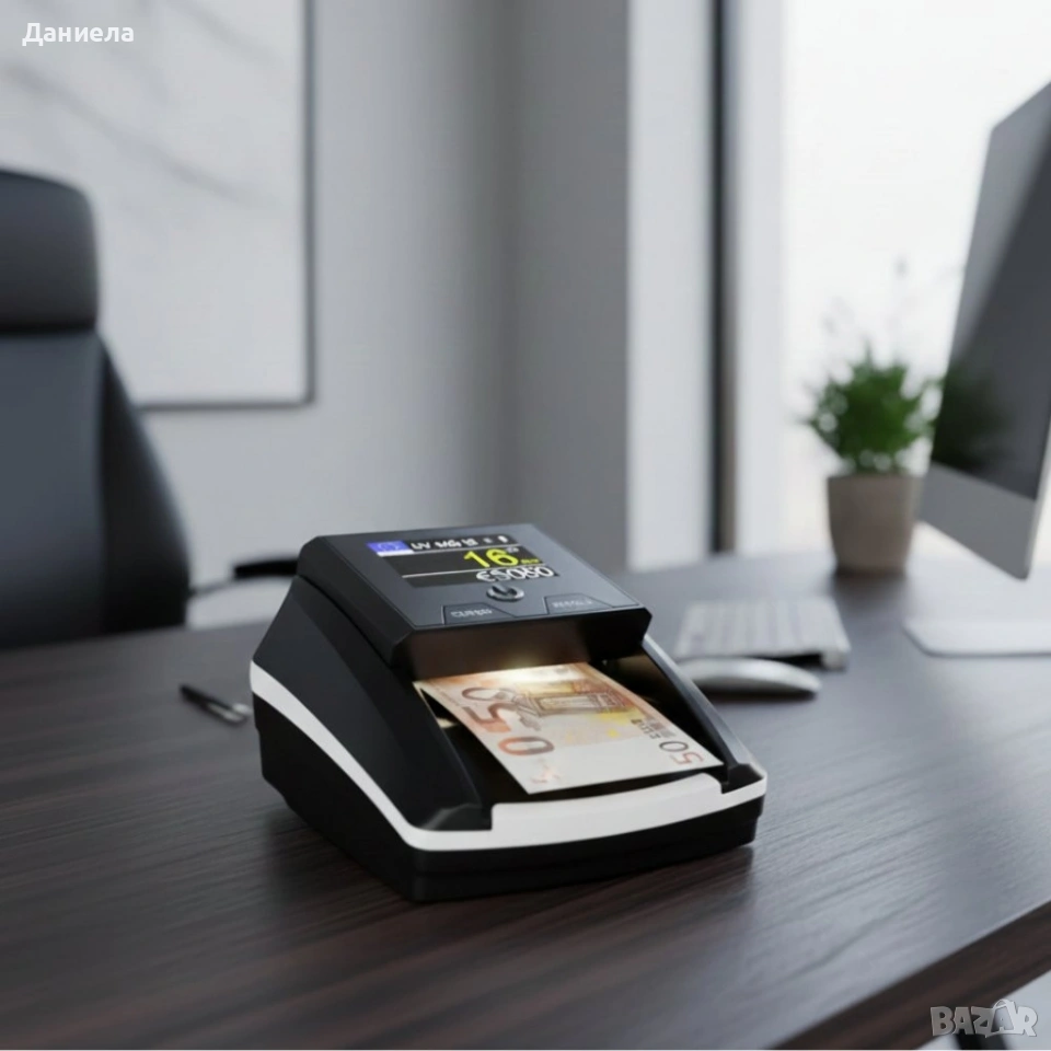 Автоматичен детектор за банкноти AL-136T – UV / MG / IR проверка с вградена акумулаторна батерия, снимка 1