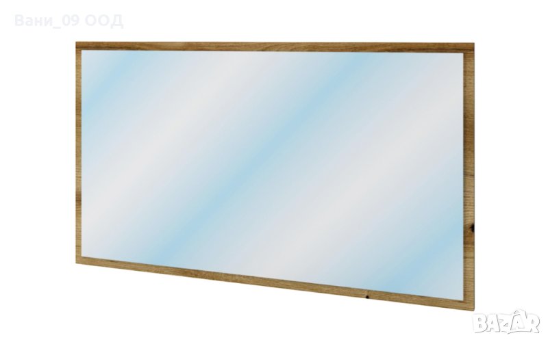 87см Стенно огледало с дървена рамка, снимка 1