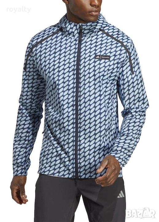 Adidas Оригинално Мъжко Яке Ветровка, Син, L, снимка 1