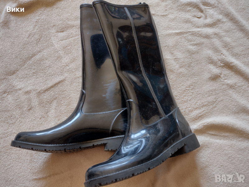 Черни гумени ботуши made in italy, снимка 1