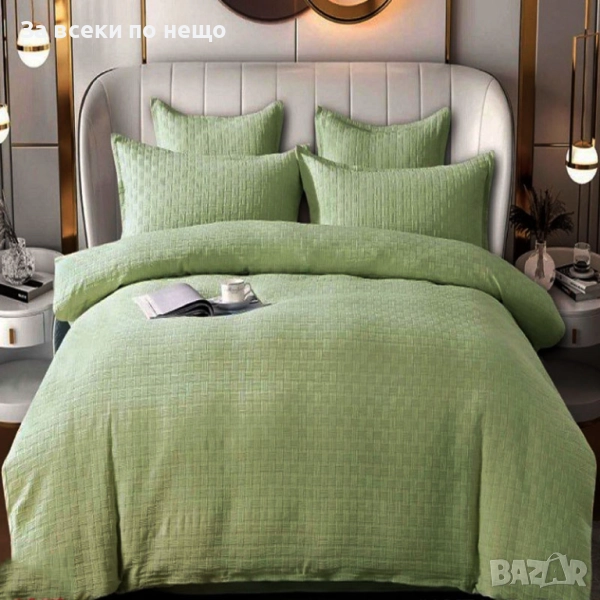 Луксозен комплект с драперия от 100% памук - Налични Различни Цветове Код P1089, снимка 1