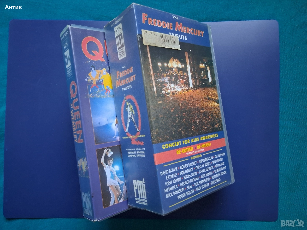 Видеокасети VHS QUEEN The Fredie Mercury Tribute Концерт Стадион Уембли '86 год., снимка 1