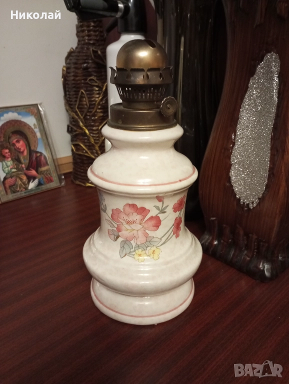 Порцеланова газова , газена лампа, снимка 1