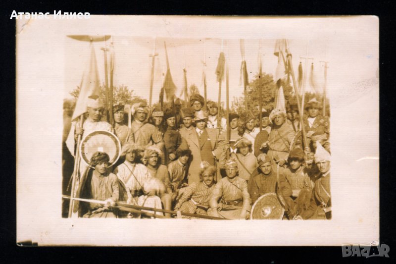 Снимка от август 1935г. на участниците в заснемането на филма "Михаил Строгов", снимка 1