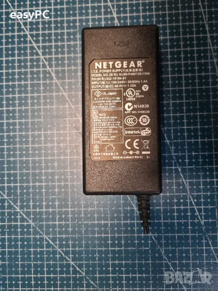 Оригинален захранващ адаптер NETGEAR NU60-F480125-I1NN  48V 1.25A , снимка 1