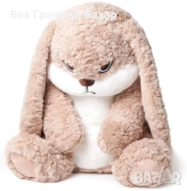 Нов Мек плюшен заек 50см – играчка за гушкане, подарък за деца и възрастни, снимка 1