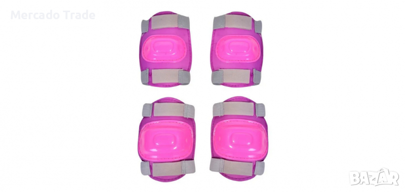 Комплект за защита на коленете и лактите, за момиче, Розови, снимка 1