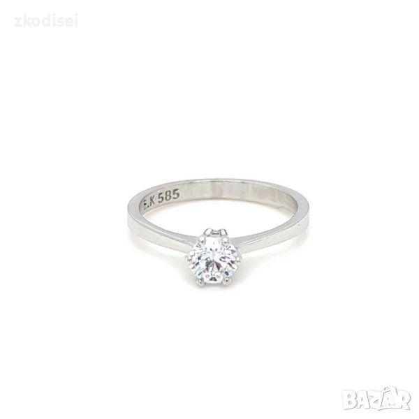 Златен дамски пръстен 2,05гр. размер:54 14кр. проба:585 модел:21940-4, снимка 1