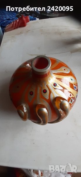  Стара стъклена ваза-15лв, снимка 1