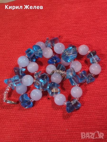 СКЪПОЦЕНЕН ГЕРДАН КОТЕШКО ОКО СИН ПЛАНИНСКИ КРИСТАЛ ХЕНД МЕЙД АРТ КОЛИЕ 24795, снимка 1